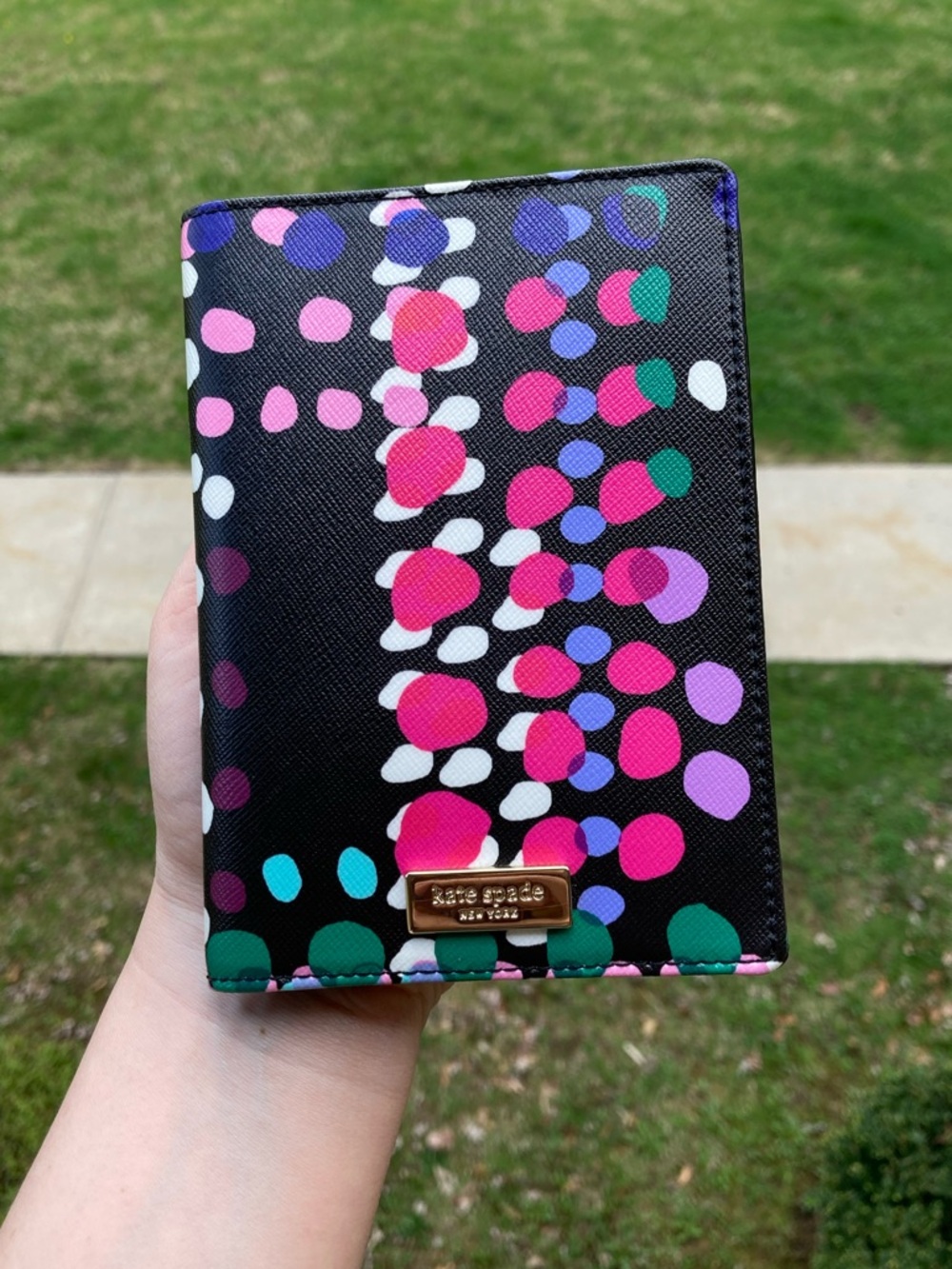 kate spade Black Multi Dot Passport Wallet - Picture 8 of 8